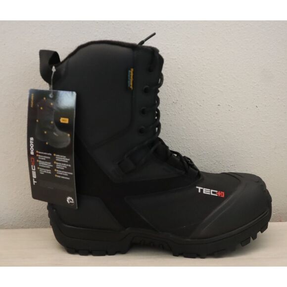 Ski-Doo Men\'s Sz 12 Black Insulated Leather Tec+ Snowmobile Riding Boots main image 13